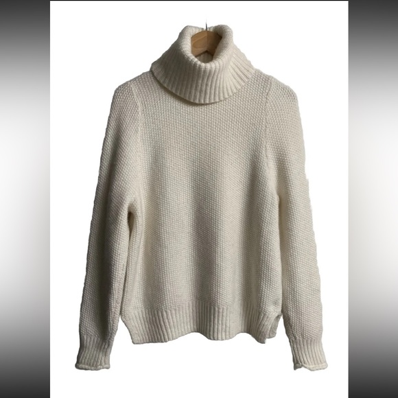 MADEWELL Varick Wool Alpaca Blend Knit Turtleneck Pullover Sweater Size S Ivory - Picture 3 of 10